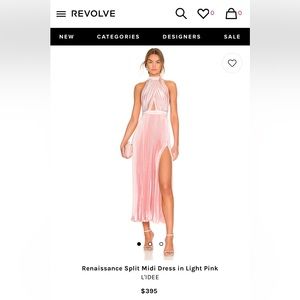 COPY - L’IDEE Renaissance Split Midi Dress in Light Pink
